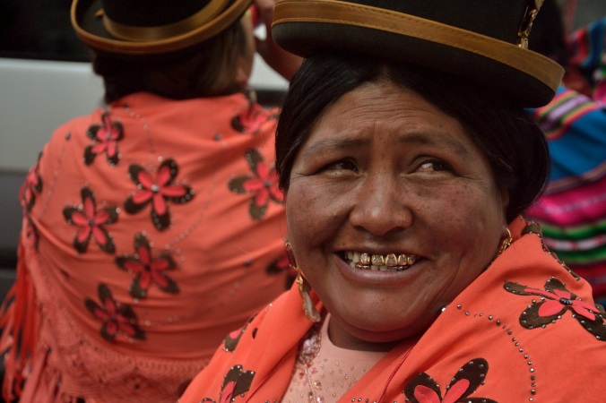 Senora's all dressed up | fiesta in La Paz